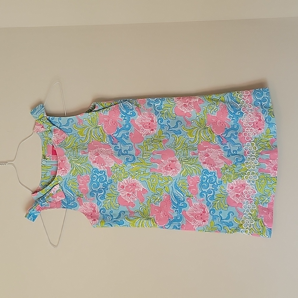Little Key West Girls 6X Lion Print Shift Dress